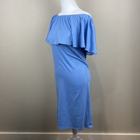Coolmee Dress Women Small‎ Blue Midi Off The Shoulders - Picture 4 of 13